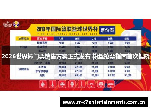 2026世界杯门票销售方案正式发布 粉丝抢票指南首次揭晓