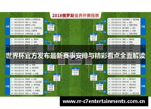 世界杯官方发布最新赛事安排与精彩看点全面解读